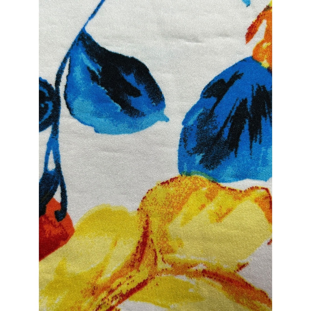 Espresso Blouse Womens Size S White with Multicolor Floral S/S Top - Picture 7 of 10
